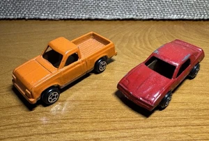 Vintage Tootsie Toy Chicago USA Pontiac Firebird Car and Orange Chevy C10 Pickup - Picture 1 of 3