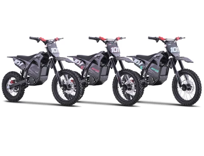 MotoTec 60v Pro Electric Dirt Bike 2000w Battery 40 MPH Grey Blue Red Teens - Image 1 of 4