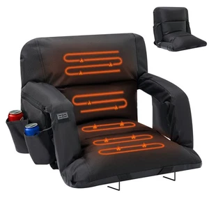 SLSY 21" / 25" Heated Stadium Seats for Bleachers 5" Thick Seat 3 Levels of Heat - Picture 1 of 60