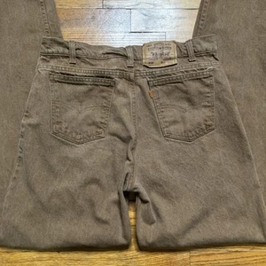 Vintage Levis 550 Orange Tab Light Brown Jeans 35x34 Mens USA Made - Picture 1 of 7