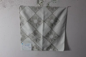 Duralee, Diamond Stitched Floral, Embroidered Floral, 17" W X 17" L, Color Linen - Picture 1 of 1