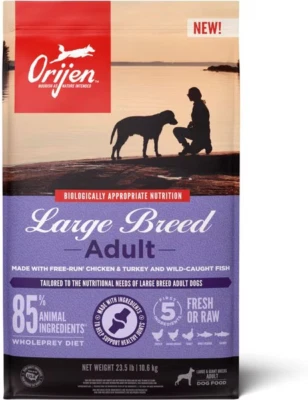 ORIJEN Large Breed Adult High-Protein & Grain-Free Poultry Dry Dog Food, 23.5-lb