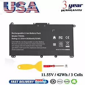TF03XL Battery for HP Pavilion 11.55V 41.9WH 3630mAh 14-BF 14-BK 14-CD 15-CC - Picture 1 of 10