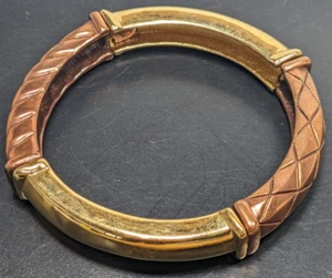 BEL BRACCIALE FIRMATO MONET TONO RAME E ORO - Foto 1 di 5