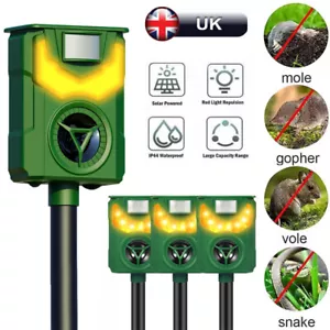 Ultrasonic Animal Repeller Solar Deer Repellent, Repel Cat, Dog, Squirrel, Skunk - Picture 1 of 20