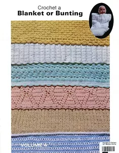 La Fon Volume 4: Crochet A Blanket or Bunting & Booties Vintage Pattern Booklet - Picture 1 of 7