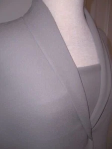 6yd ELEGANT TAUPEY GREY 4 PLY PURE SILK CREPE STRETCH MAGNIFICENT DRESS OR SUITS - Picture 1 of 7