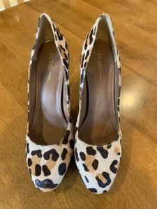 BCBGeneration Shoes 10B Women /40E Leopard Cheetah Animal Print Calf Hair Pumps - Picture 1 of 3