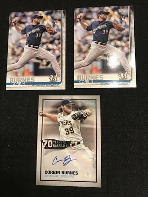 2021 Topps 70 Years of Baseball Auto CORBIN BURNES Auto & 2 Rookie Card Bonus 🔥 - Image 1 of 4