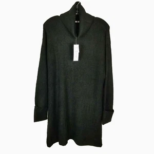 Topshop Womens Black Long Sleeve Turtleneck Oversized Sweater Dress S - Picture 1 of 5