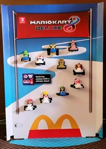 MCDONALD'S 2024 MARIO KART 8 DELUXE TOYS COMPLETE SET OF 10 - STORE DISPLAY - Picture 1 of 1