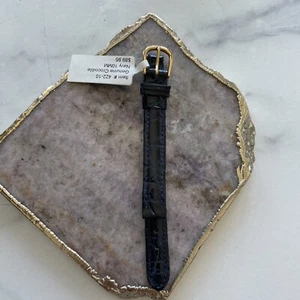 DeBeer Paris Watch band 10mm Navy Blue Crocodile #422-10 Straps Bargains Deals - Picture 1 of 3