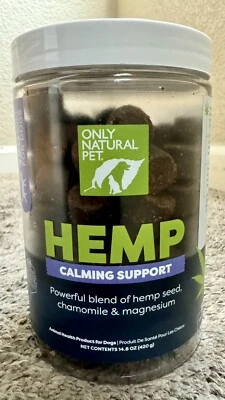 Solo masticables suaves con soporte calmante de cáñamo natural para mascotas - 120 unidades Foto 1 de 2