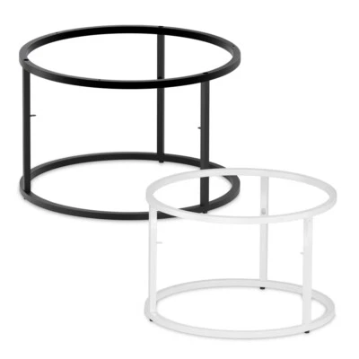 ✅Rund Tischgestell Stabil Metallgestell Ø70/60cm Schwarz Weiß ohne Tischplatte - Bild 1 von 4