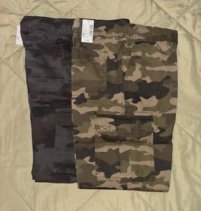 The Children’s Place Boys Husky 12 Camo Cargo Pants 2 Pair - Picture 1 of 9