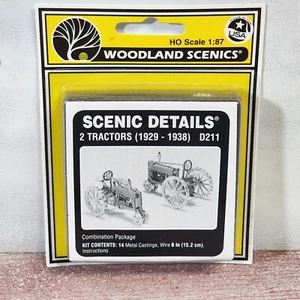 2 Tractores 1929 a 1938 Woodland Scenics Detalles D 211 HO - Imagen 1 de 3