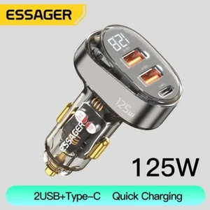 Essager 125W Digital Display Fast Car Charger - Picture 1 of 6