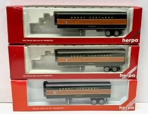 Herpa HO Set of 3 Great Northern Green/Orange Trailers. G290, G291, G292. New! - Picture 1 of 7