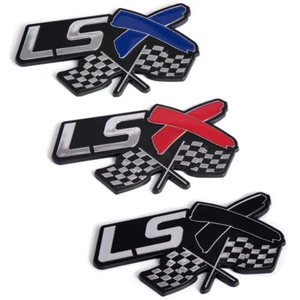 1x LSX Racing Flag Emblem Car Fender Trunk 3D Badge Decal Sticker - Picture 1 of 9