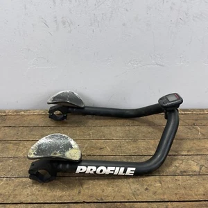Vintage Profile Design Aero Bars Black Clamp On Fixed 11 in Tri Triathlon No Pad - Picture 1 of 14