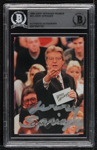 1998 Comic Images Show Promos Jerry Springer #P2 BAS Certified BGS Encased 3c7