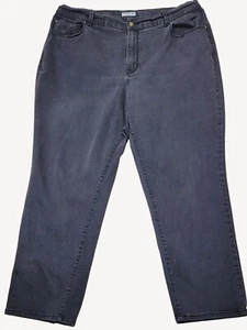 Catherines Right Fit Curvy Womens Black Denim Stretch Jeans 18W - Picture 1 of 13