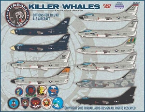 1/48 Furball Killer Whales A-3 Skywarrior Decals for the Trumpeter kit - Photo 1 sur 7