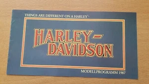 Range 1987 - Motorcycles - Harley Davidson - Magazine - Brochure - 8 Page - Picture 1 of 8