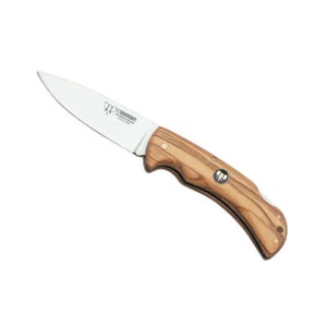 CUDEMAN - FOLDING SKINNER 12CM STANDARD BLADE, OLIVE HANDLE (351-L) - Picture 1 of 1