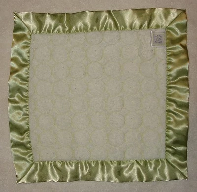 Manta de seguridad para bebé Swaddle Designs punto verde círculo borde satinado  Foto 1 de 2