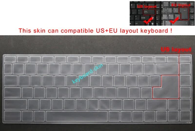 US Keyboard Skin Cover Protector for MSI GF65 GS65 P65 GF63 PS63 PS42 WS65 - Image 1 of 4