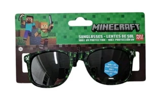 Occhiali da sole bambini Minecraft Creeper verdi 100% protezione UV/resistenti agli infrangimenti - Foto 1 di 2