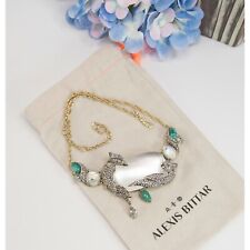 Alexis Bittar Love Birds Crystal Lucite Station Statement Necklace NWT