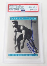Rickey Henderson HOF Signed Autograph 1991 Score Dream Team Card 890 PSA 10 Auto