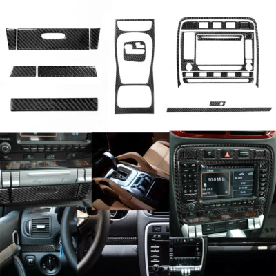 20Pcs Carbon Fiber Interior Decorative Cover Trim For Porsche Cayenne 2003-2010 Foto 1 de 4