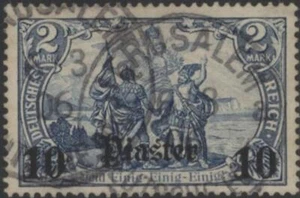 Deutsche POs im Türkischen Reich 1905 10pia auf 2M, mit wmk, gebraucht, Jerusalem - Bild 1 von 1