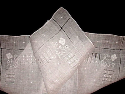 惊人的*复古*手绣小花*拉线*婚礼*汉基*马迪拉 — 第 1/4 张图片