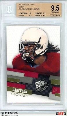 Jadeveon Clowney BGS 9.5: 2014 Press Pass Gold Rookie Year Gisto #4 POP 2 - Image 1 of 4