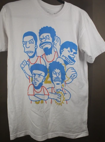 Philadelphia 76ers Shirt Mens M Ring Phila Bullies 2001 Simpsons Cookies Size M Cover