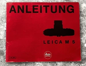 SELTENE ORIGINAL Leica Leitz M5 Kamera DEUTSCHE Bedienungsanleitung - Bild 1 von 4