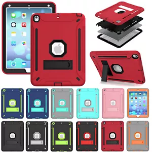 Shockproof Rubber Heavy Duty Case Stand Cover For iPad 9th/8th/7th/6th/5th/Air 2 - Picture 1 of 57