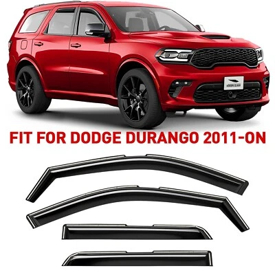 Protectores de lluvia viseras de ventilación sombra para Dodge Durango 2011-2026 IMPERMEABLE Foto 1 de 4