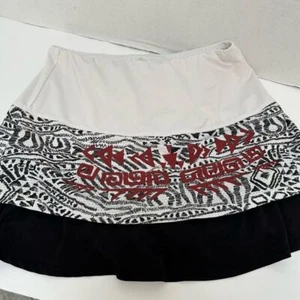 Lucky in Love Black & White Aztec Print Tennis Pickleball Skort Skirt size Small - Picture 1 of 5
