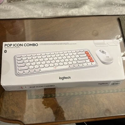 LOGITECH Pop Icon Combo Wireless Keyboard & Mouse Set - White - Image 1 of 3