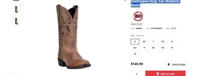 Dan Post - Botas occidentales Laredo para mujer desgastadas punta corta talla 6 M estilo #51112 Foto 1 de 4