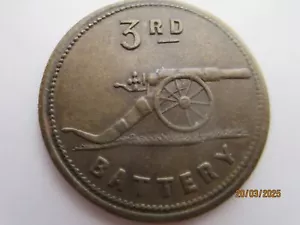 BRITISH ARMY 9th LANCASHIRE ARTILLERY VOLUNTEERS RARE WWI CANTEEN TOKEN - Picture 1 of 4