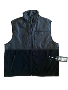 SNOZU Men’s XXL 2XL Black Fleece Zippered Sleeveless Vest NEW w/TAGS NOS - Picture 1 of 6