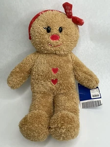 Build A Bear Gingerbread Girl Stuffed Animal Plush Retired w/Tag BABW Red Hearts - Picture 1 of 13