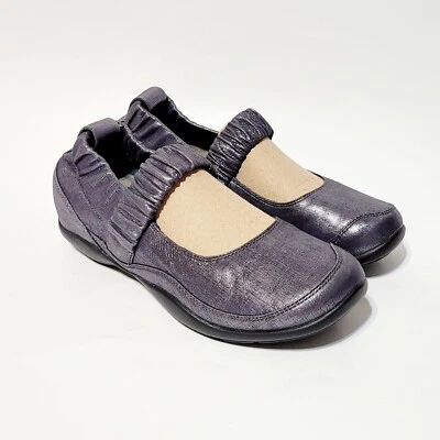 Dansko Chrissy Pewter Stretch Leather MaryJane Strap Clog Shoes Wms 39EU 8.5-9US - Image 1 of 4