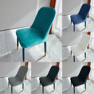 Samt-Bezüge Für Esszimmerstuhl-Sitze Große Stretch-Plüsch-Schonbezüge ψ - Bild 1 von 19